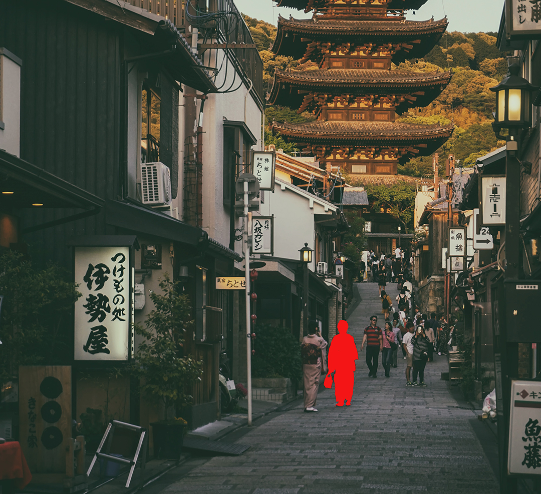 In Kyoto in front of a Pagoda