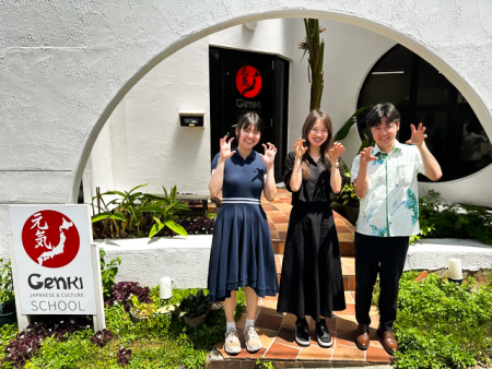 Okinawa staff welcoming everyone! 