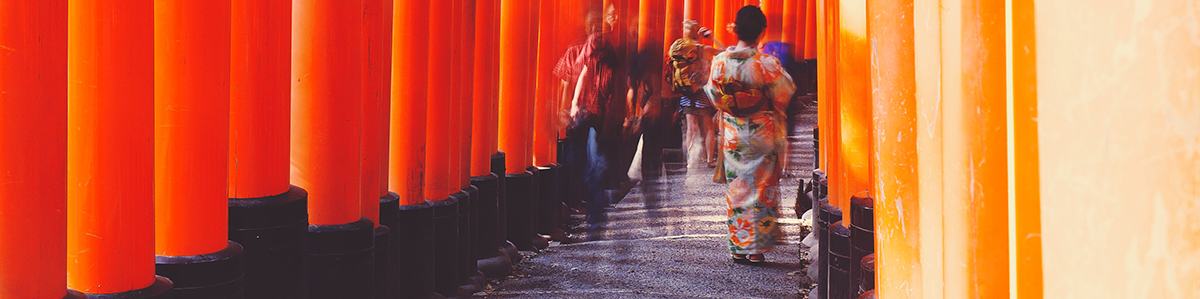 Fushimi Inari Kyoto - wearing Kimono