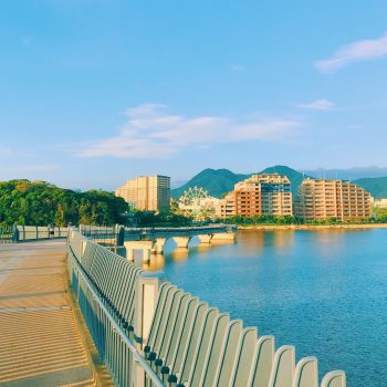 View of Fukuoka city from